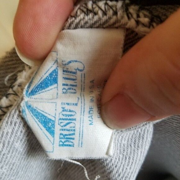 Vintage 80s Bristol Blues Stone Wash Boot Cut Jean's Sz 34" W x … - Picture 5 of 11